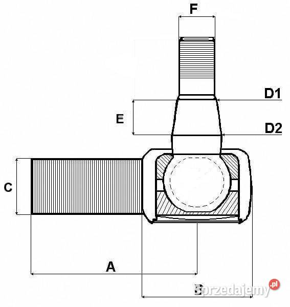 Końcówka drążka kierowniczego SHP302KR