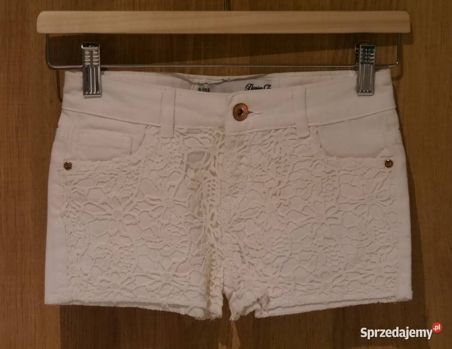 Denim Co spodenki haftowana koronka 128 134