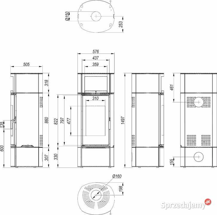 DEFRO HOME ORBIS EXTENTO H piecyk wolno stojący Poznań