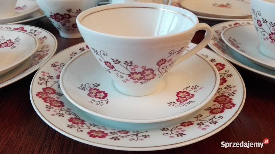 Serwis kawowy deserowy 6osób porcelana LETTIN Białystok