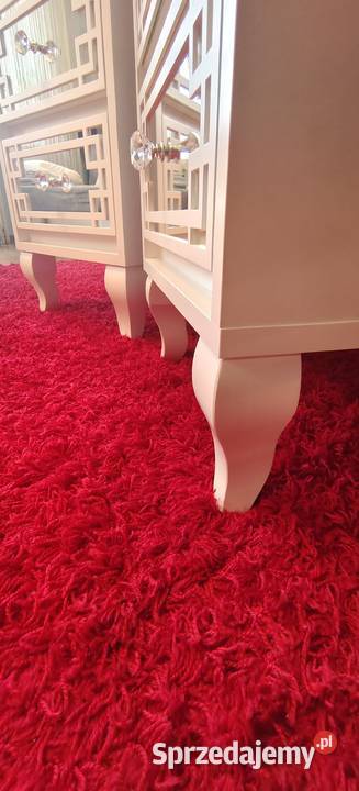 Szafka nocna nakastlikbiała ornament Glamour Nowy Sącz