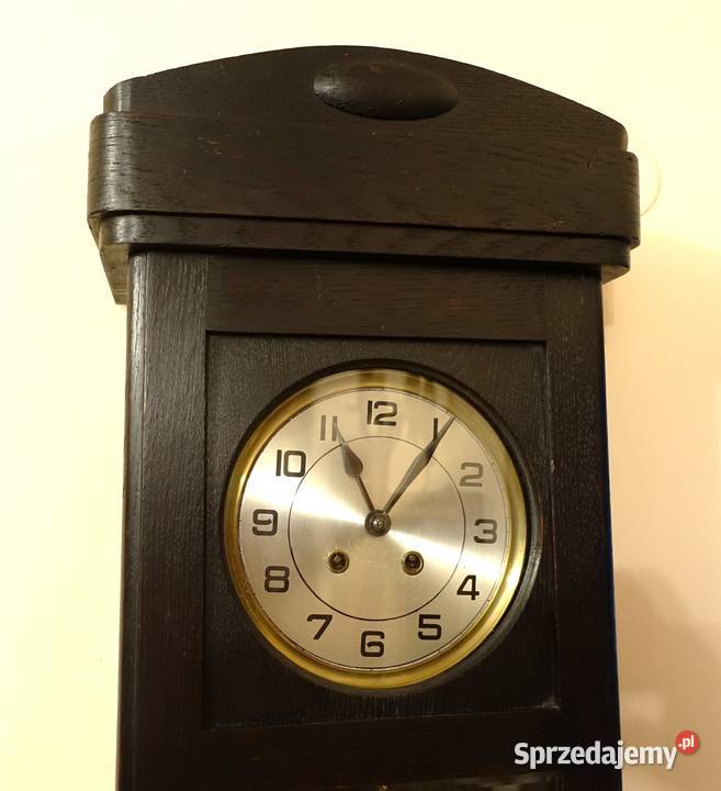 Urgos Ładny stylowy zegar wiszący Heban 81 Antyki Płock