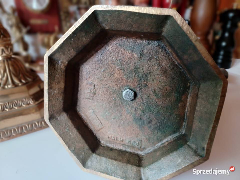 Menora Piękny sygnowany świecznik żydowski Świeczniki Poznań