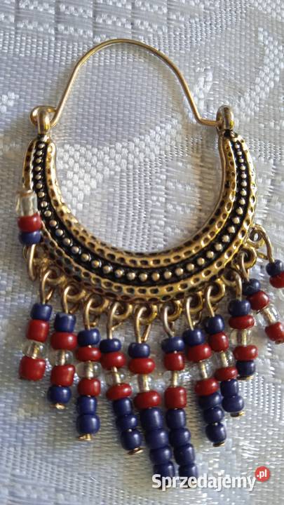 OKAZAŁE INDYJSKIE KOLCZYKI SREBRZONE sprzedam