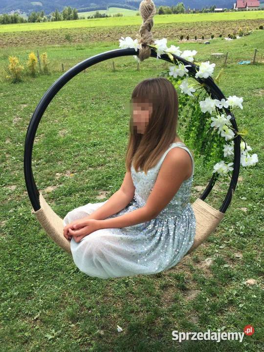 Huśtawka ogrodowa domowa na taras piękna metal Przysietnica