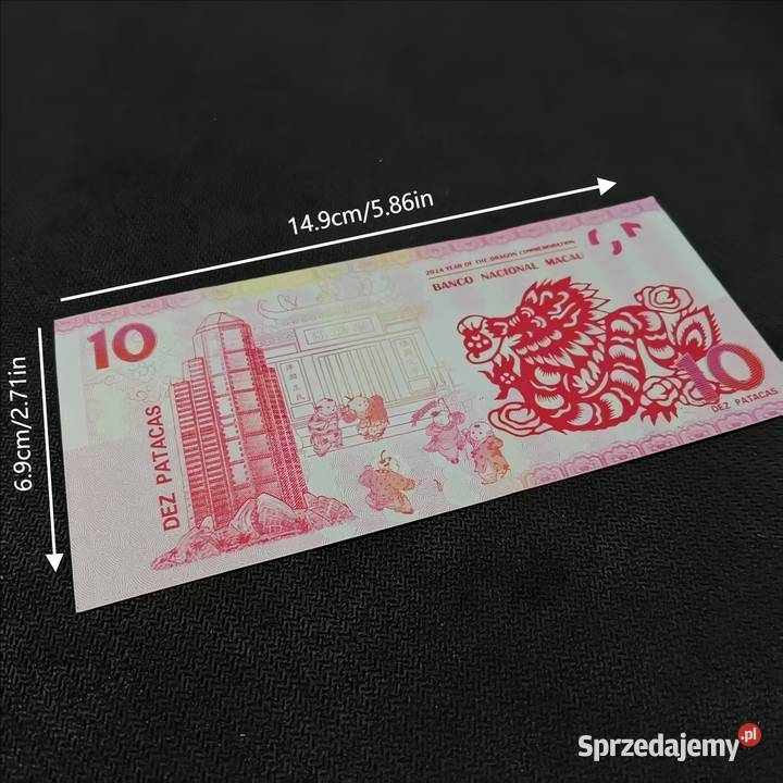 BANKNOT 10 PATACAS MAKAU SMOKA 2024 Warszawa sprzedam