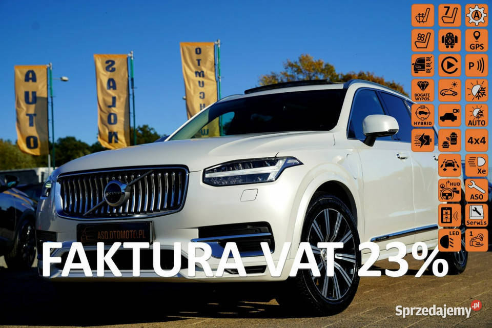 Volvo XC 90 RECHARGE panorama FUL LED 7os hak relingi dachowe XC 90 Otmuchów sprzedam