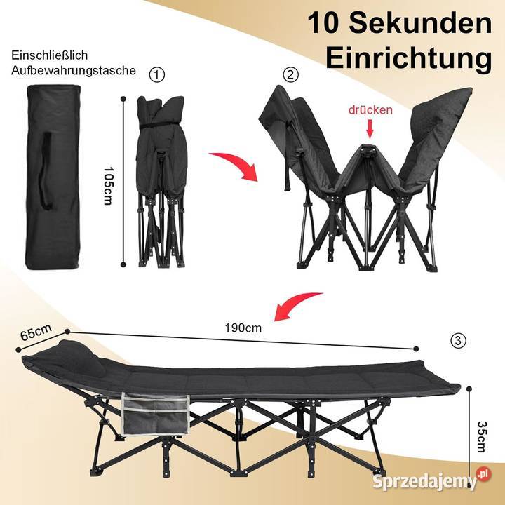 Łóżko z materacem marki ATORPOK SHOP w czarne Wadowice