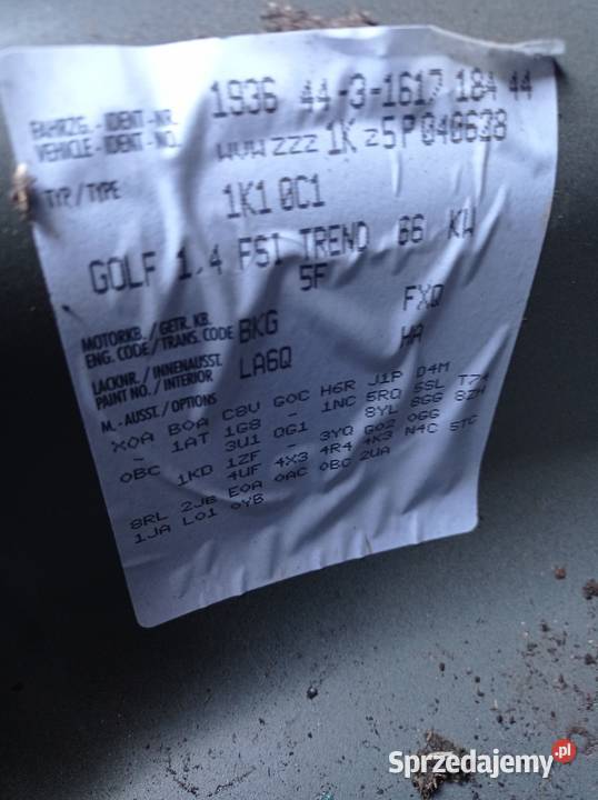 Na części uszkodzony