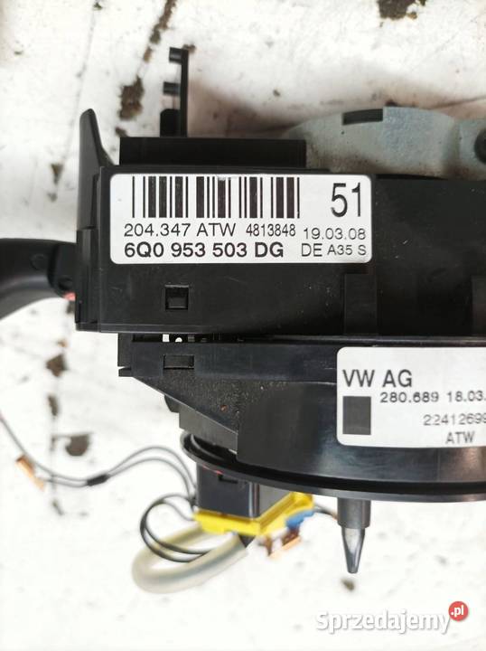 PRZEŁĄCZNIK ZESPOLONY TAŚMA KPL 6Q0953503DG Seat