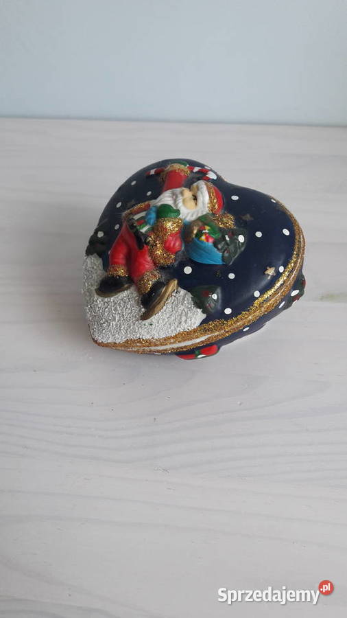 Pojemnik ceramiczny świąteczny z mikołajem w Boże Narodzenie Głuchołazy