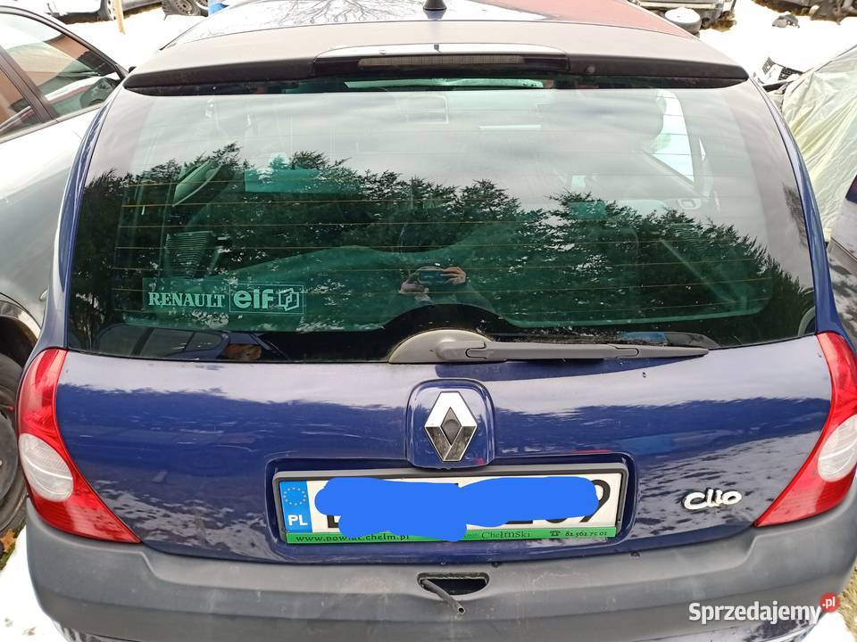 Klapa tylna kompletna renault Clio 2 lift OV460 części blacharskie Szczecin