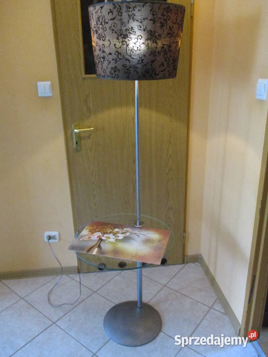 Lampa stojąca ze szklaną półką Zielona Góra sprzedam