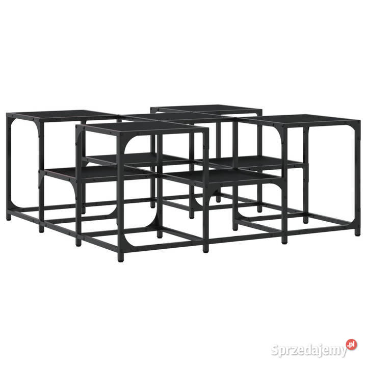 Stolik kawowy czarny 91x91x40 materiał Warszawa sprzedam