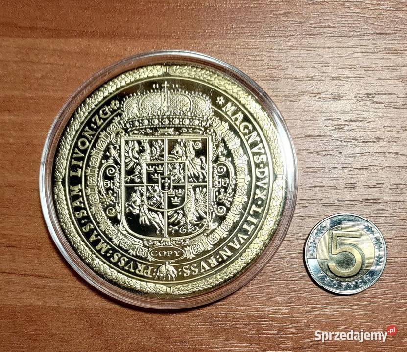 100 dukatów Zygmunt III 1629 średn 70 mm dolnośląskie Bierutów