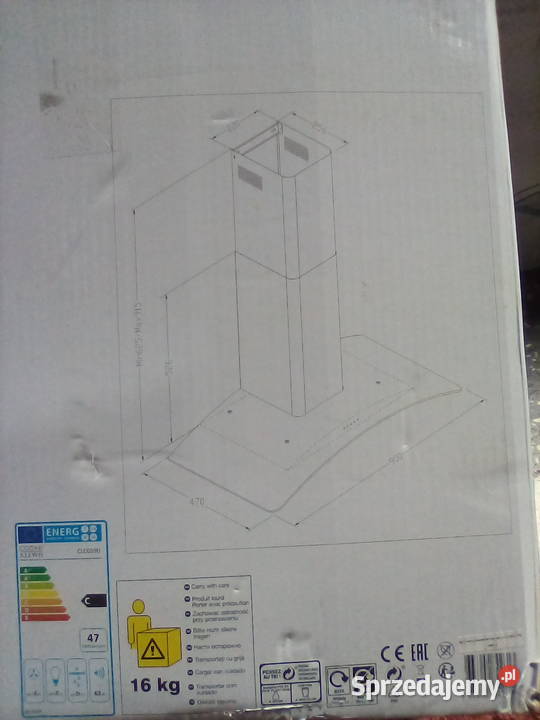 Okap szklany CLCGS 90 Oval INOX Cooke Lewis