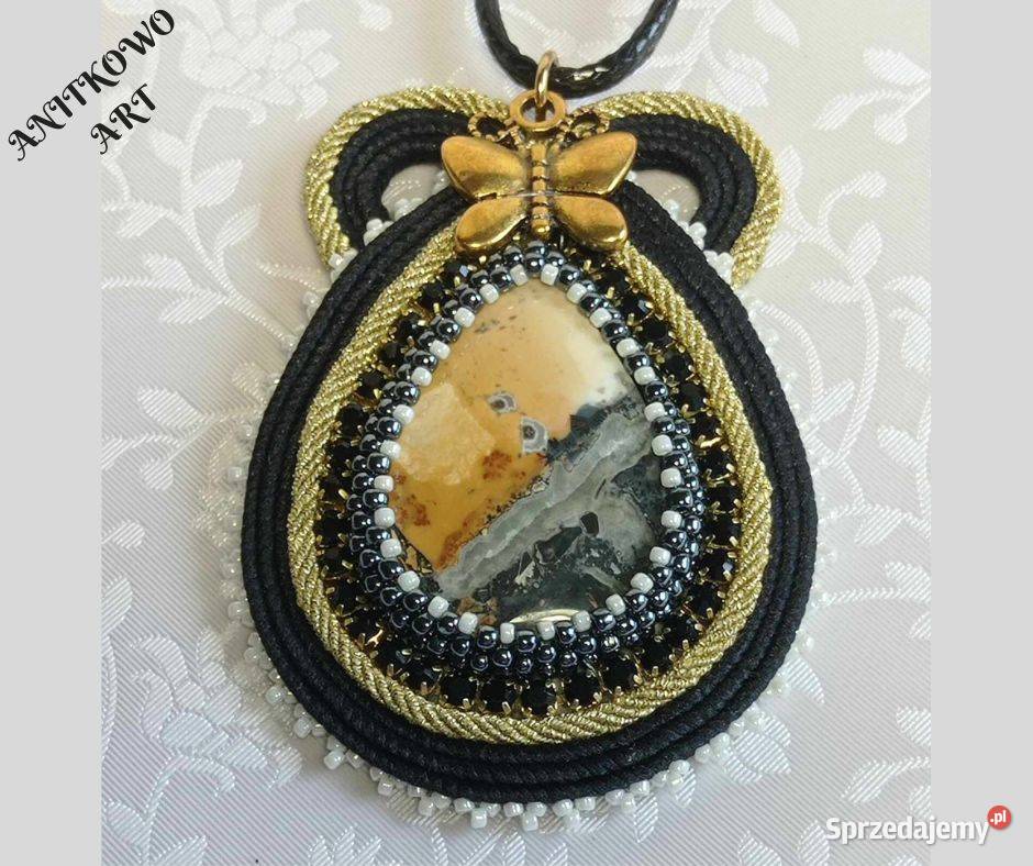 WISIOREK Z JASPISEM I MOTYLKIEM SUTASZ wielkopolskie