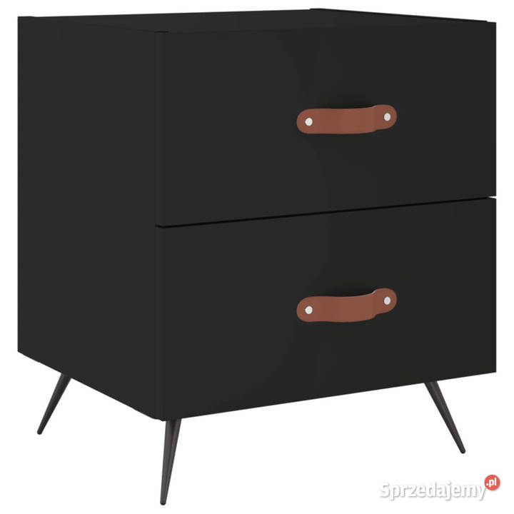 Szafki nocne 2 czarne 40x35x475 WM827247 Warszawa