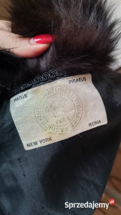 Futro czarne vintage czarny lis rL mazowieckie Marki