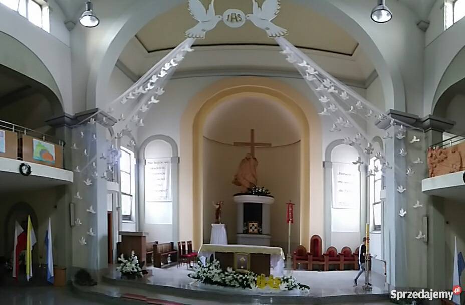 Duże gołebie 3d z hostią dekoracja Pierwsza Dekoracje i ozdoby wielkopolskie Dobrzyca sprzedam