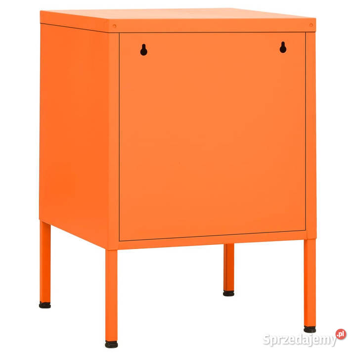 Szafka nocna pomarańczowa 35x35x51 stalowa
