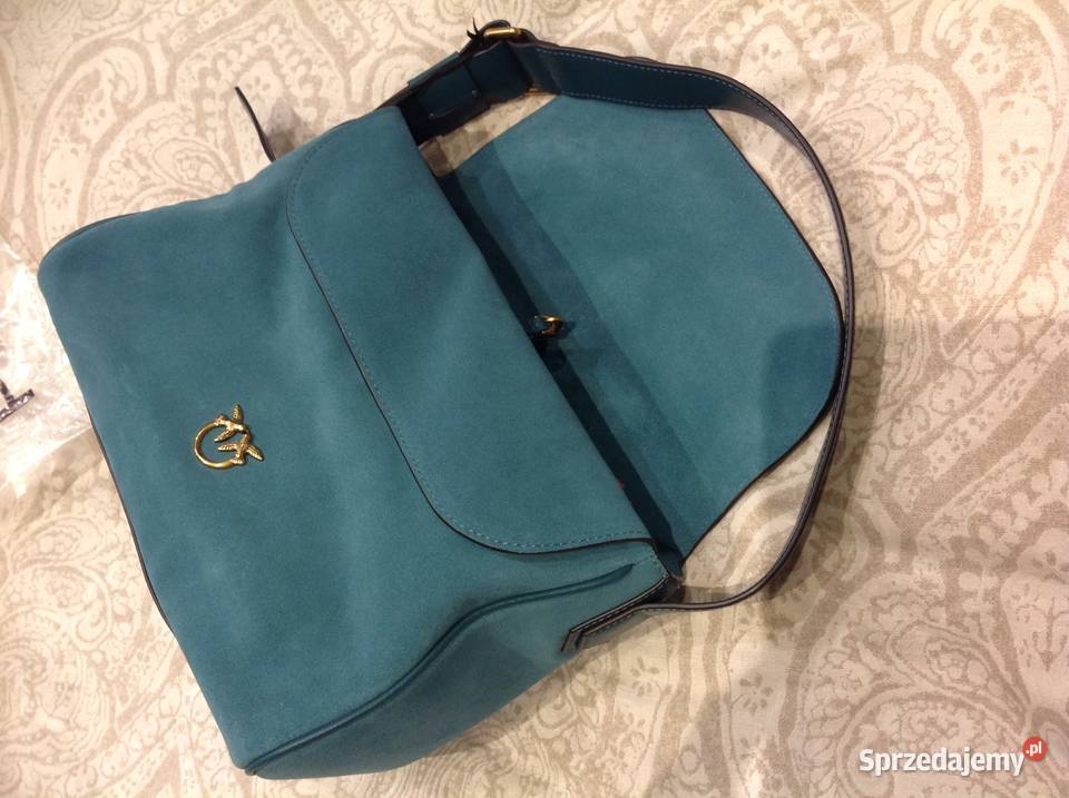 PINKO Torebka Zamszowa Damska j NOWA Skóra 26cm sprzedam