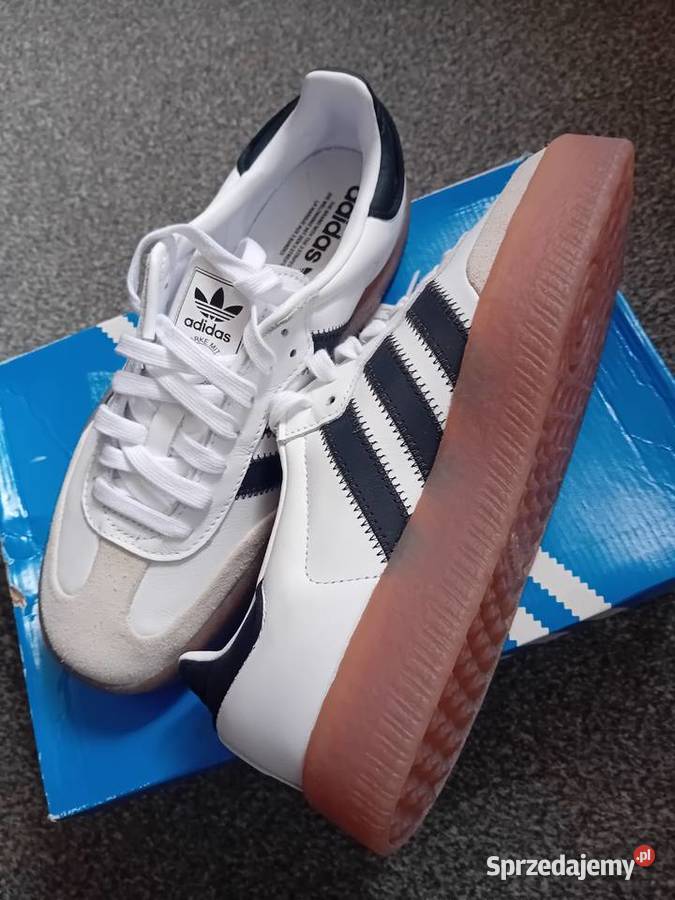 Nowe oryginalne Adidasy Samba JI1349 r 415 białe skóra Moda i Styl Malbork