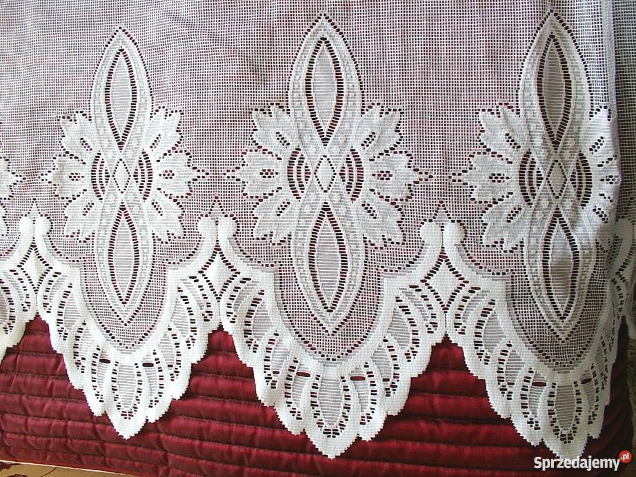 duża biała żakardowa FIRANA taśma marszcząca Oleśnica sprzedam