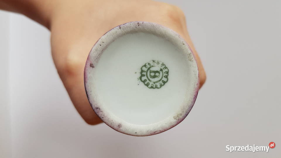 Porcelanowy mały wazon wazonik 2 Bogucice Dąbrowa Górnicza
