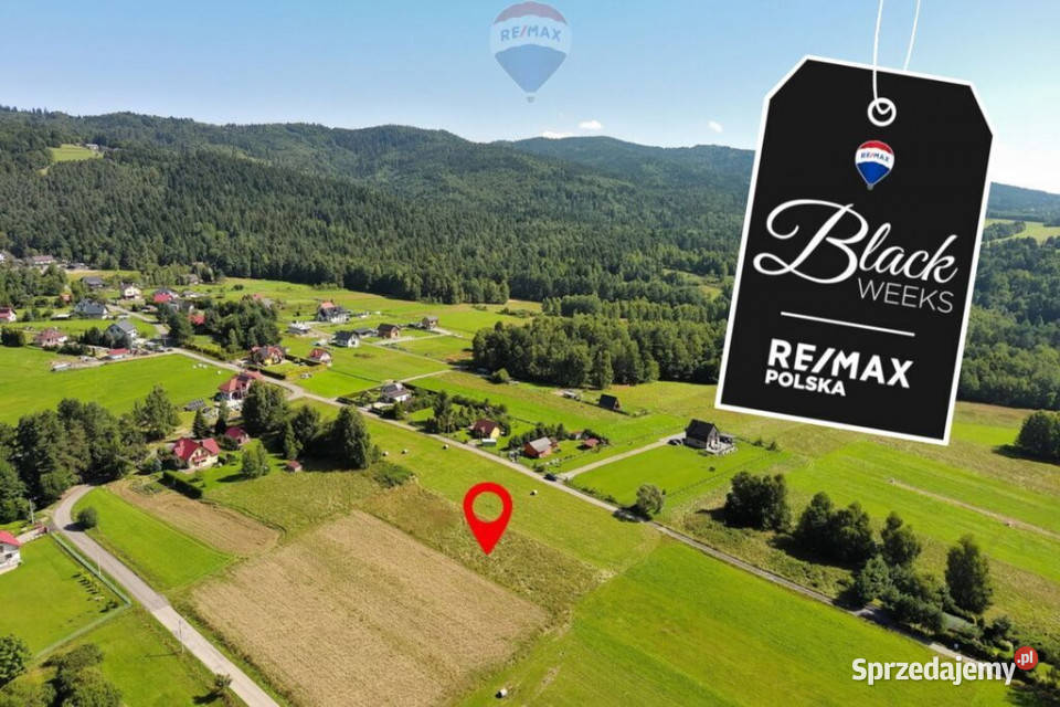 BLACK WEEKS Działka budowlana z widokiem na góry Ślemień