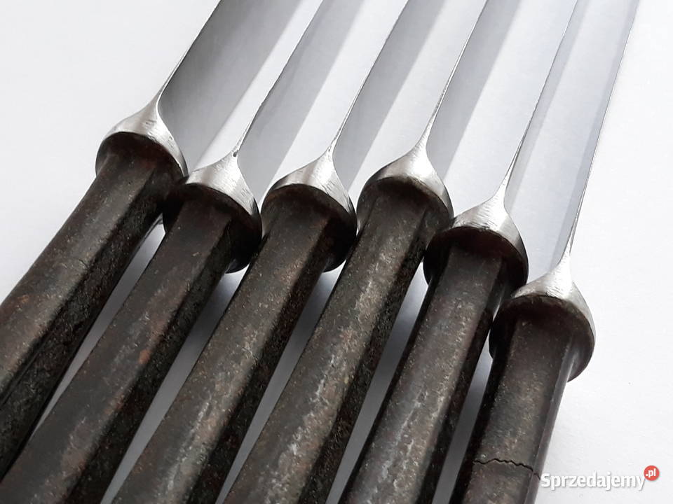 Noże obiadowe 2 BAKELIT Gerlach sztućce PRL sprzedam