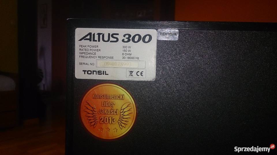 Kolumny Tonsil ALTUS 300 czarne gwarancja