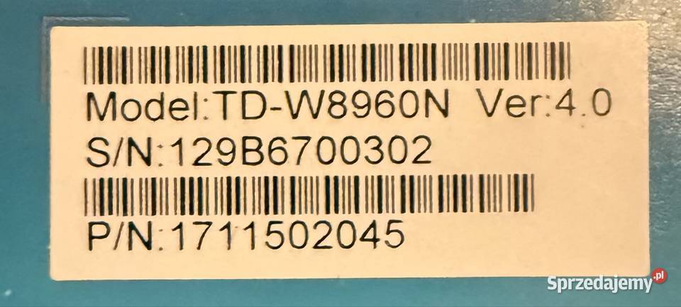 3 routery TPLink TDW8960N WiFi ADSL2 sprzedam