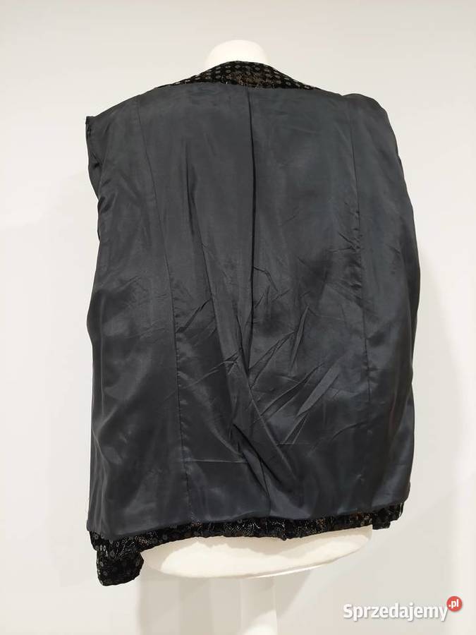Marynarka vintage czarna z cekinami elegancka mazowieckie Józefów