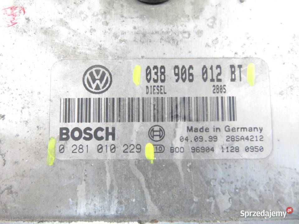 STEROWNIK SEAT TOLEDO II 19 TDI 038906012BT małopolskie