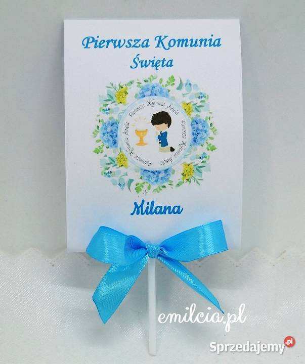 Podziękowania Gości z okazji I Komunii Św Lizaki Zielona Góra