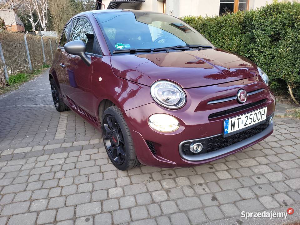 Fiat 500 S 12 czarny sufit mały przebieg Warszawa sprzedam