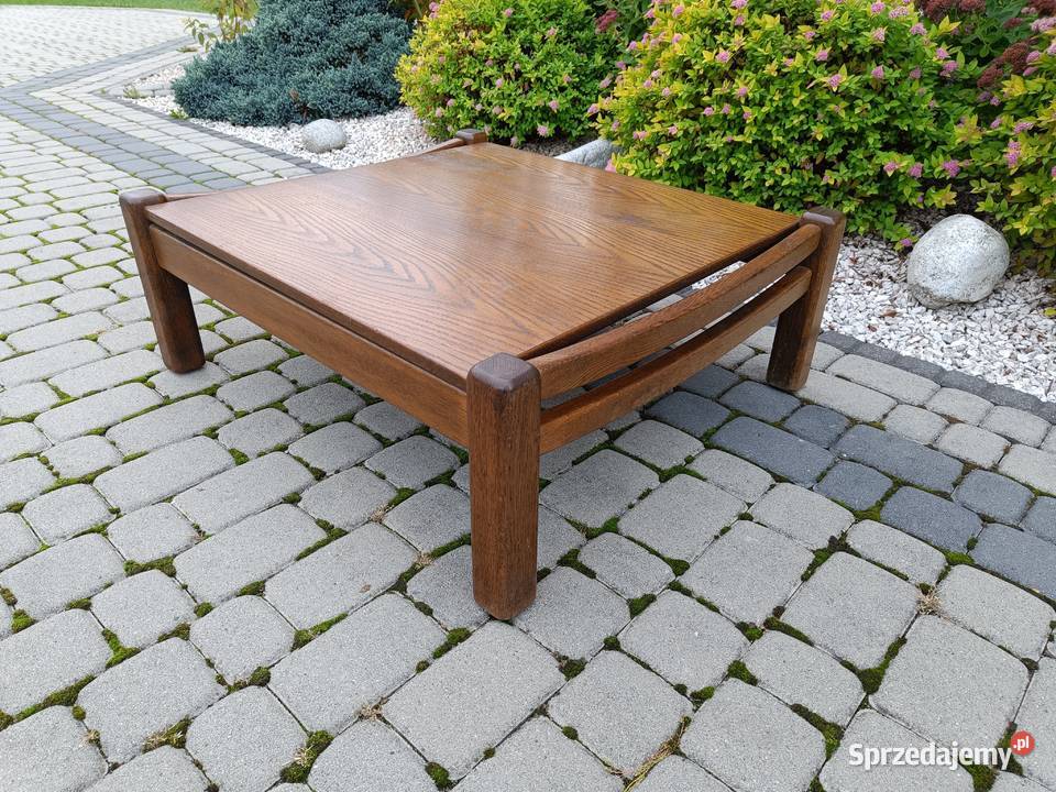 Stolik kawowy drewniany 86x76 wys 32 Ława niska Brzostek