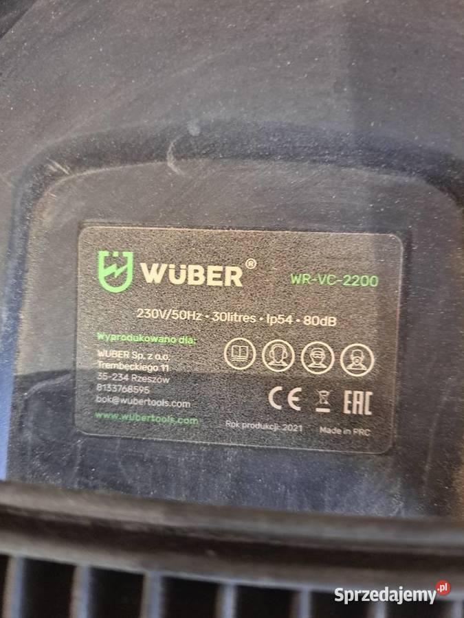 Odkurzacz przemysłowy Wuber Osprzęt do elektronarzędzi sprzedam