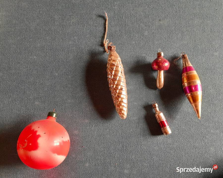 Stare bombki choinkowe 5 sztuk grzybek szyszka Dąbrowa Górnicza