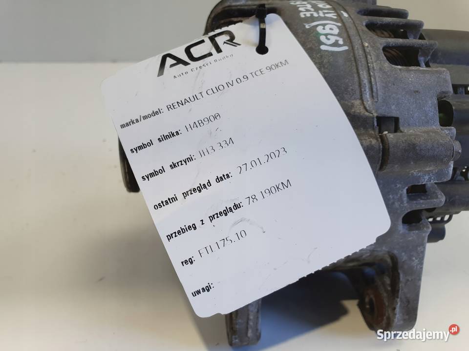 ALTERNATOR Renault Clio IV 09 TCe valeo Chełm