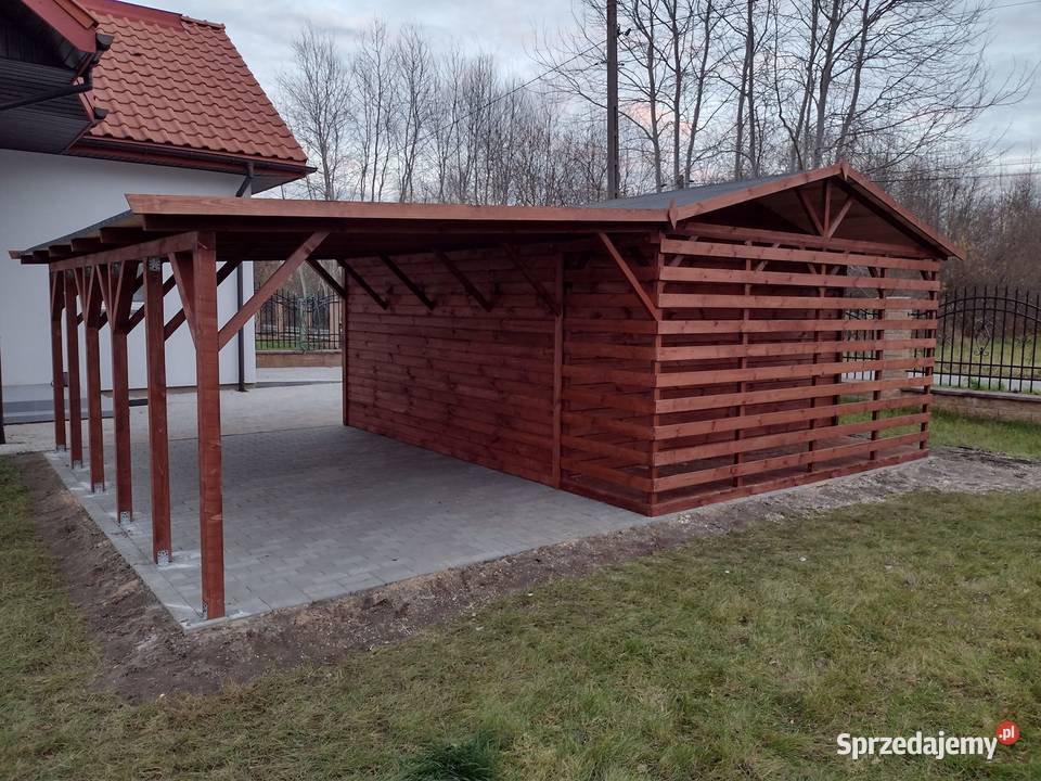 Domek narzędziowy 4x5 CARPORT 4x5 drewutnia 1m Wołów