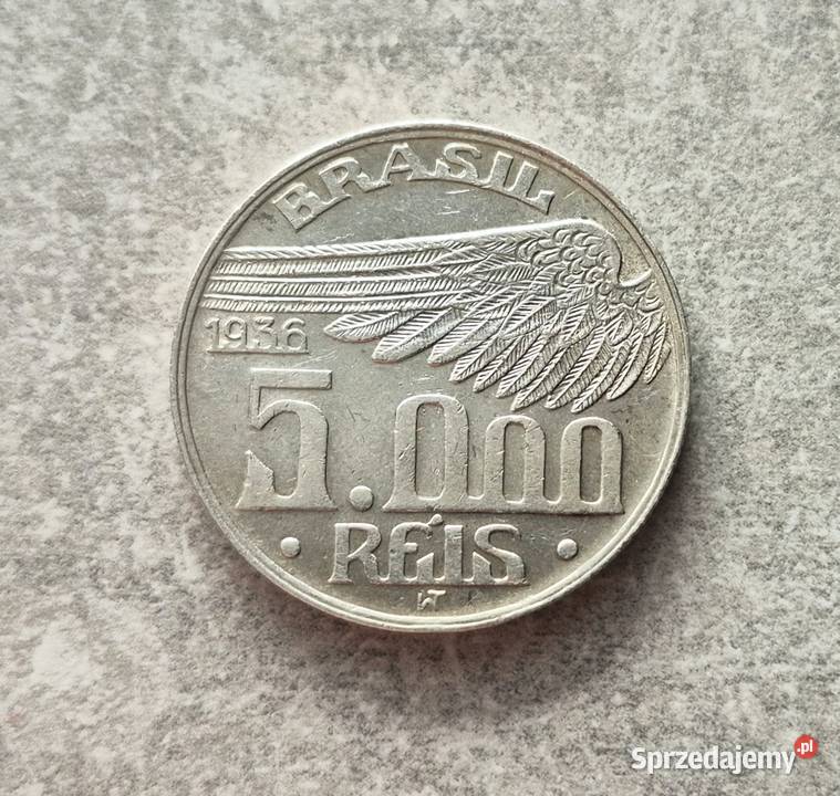 54 BRAZYLIA srebro 5000 Reis 1936 r Wola Kruszyńska