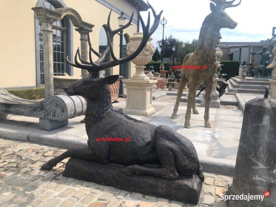 Jeleń szlachetny z brązu symbol męstwa i dumy H Pozostałe
