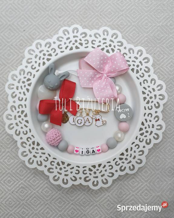 Zawieszka do smoczka z imieniem dziecka Szczecin