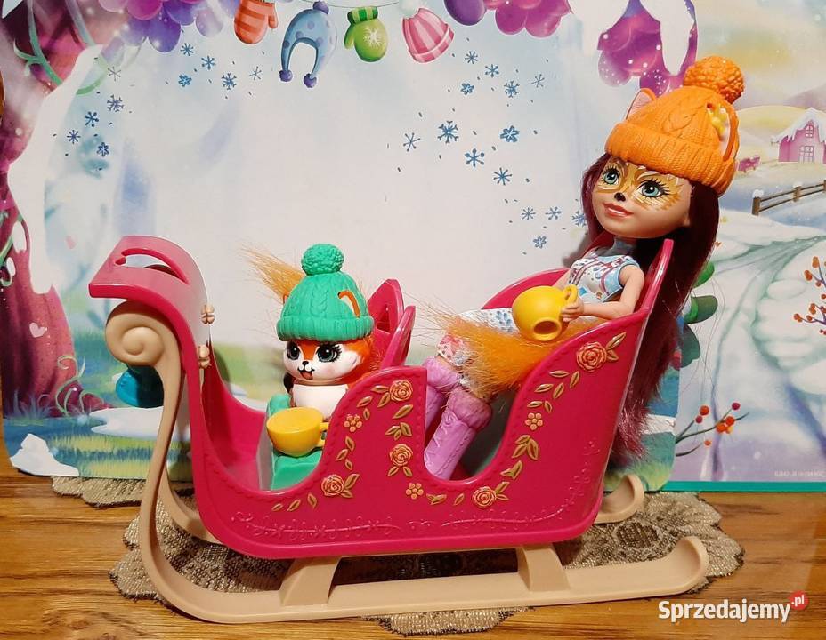 Lalka Enchantimals Felicity Fox z saniami i Lalki i akcesoria śląskie sprzedam