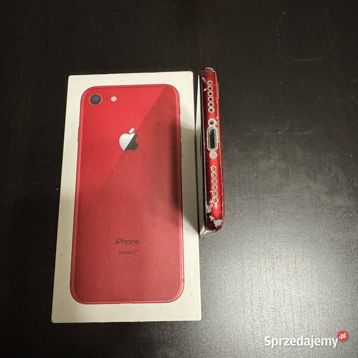 iPhone 8 64GB RED Zbita szyba przódtył Pudełko Warszawa