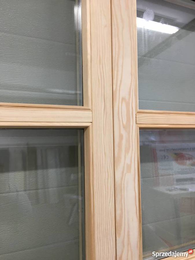 Drzwi dwuskrzydłowe sosnowe drewniane Grzybno