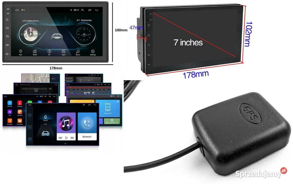 Radio Samochodowe 2DIN Nawigacja 7 Android WIFI osobowe Wyposażenie wnętrza Białystok
