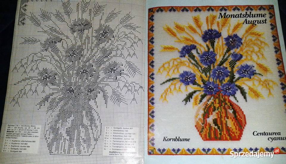 Burda 06 1981 Kreuzstich Blumenbilder lubelskie Chełm